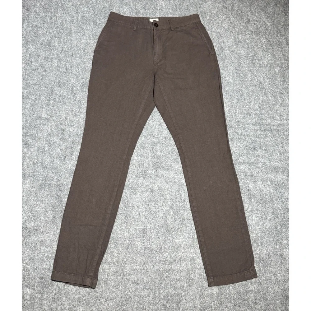 Flint And Tinder Athletic Fit Tapered Leg Cotton Linen Pants Men 30×31 Tag 28